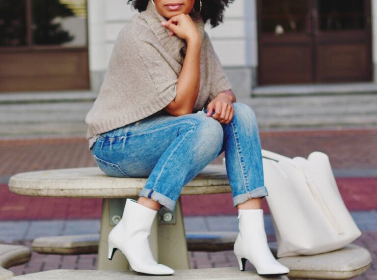 white ankle boots style